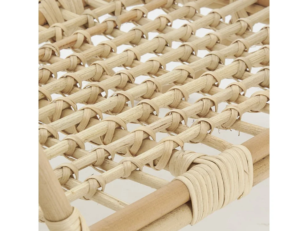 Lit de poupée en rotin naturel + coussin