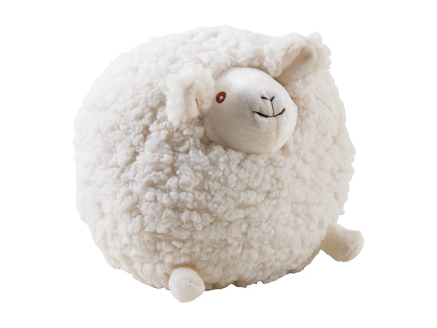 Weißes Wollschaf Shaggy Mittleres Modell