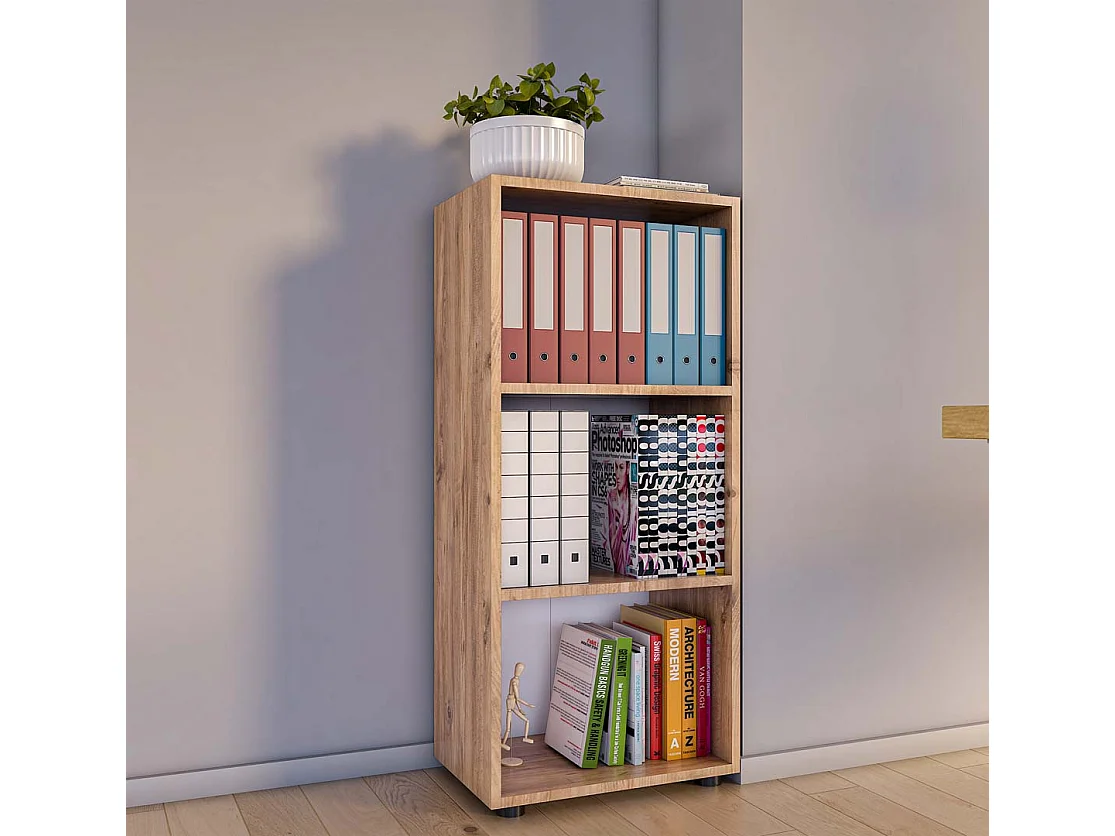Office Shelf & Bookcase Ulas Honey oak H. 108 x W. 49 x D. 32 cm