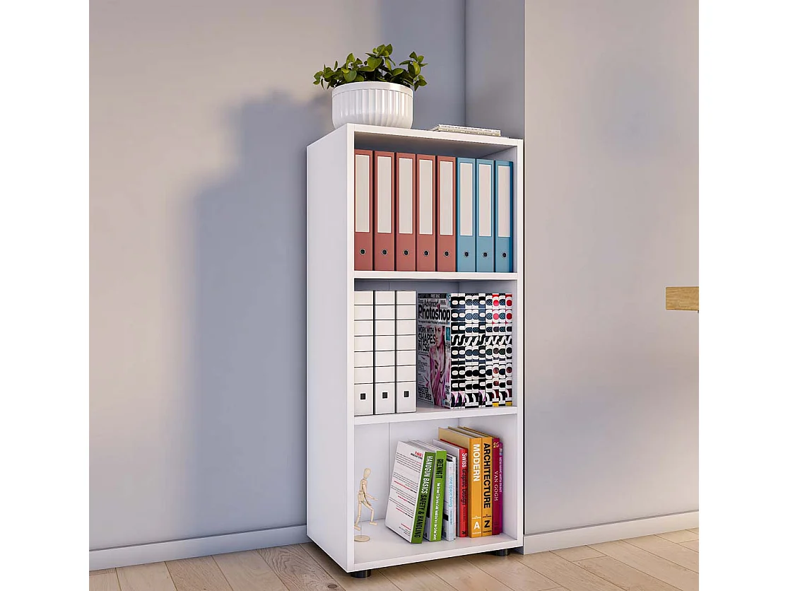 Office Shelf & Bookcase Ulas White H. 108 x W. 49 x D. 32 cm