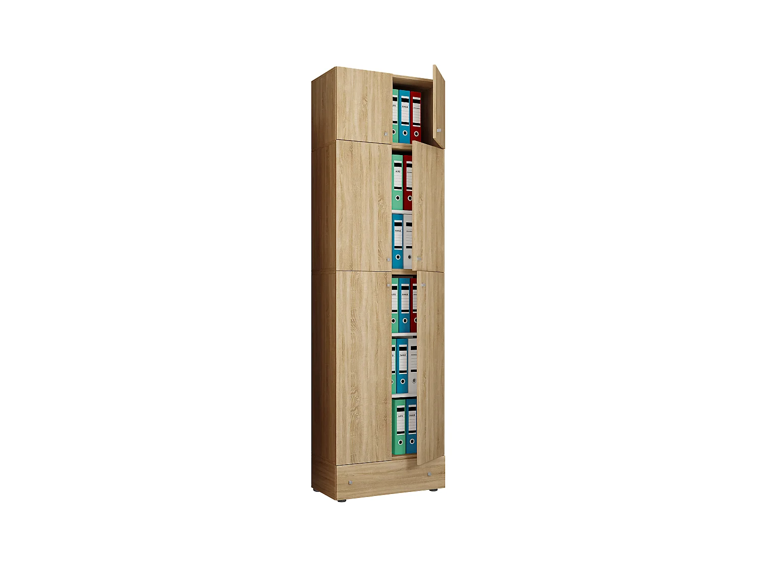 Office cabinet Lona Sonoma Oak H. 240 x W. 70 x D. 39 cm