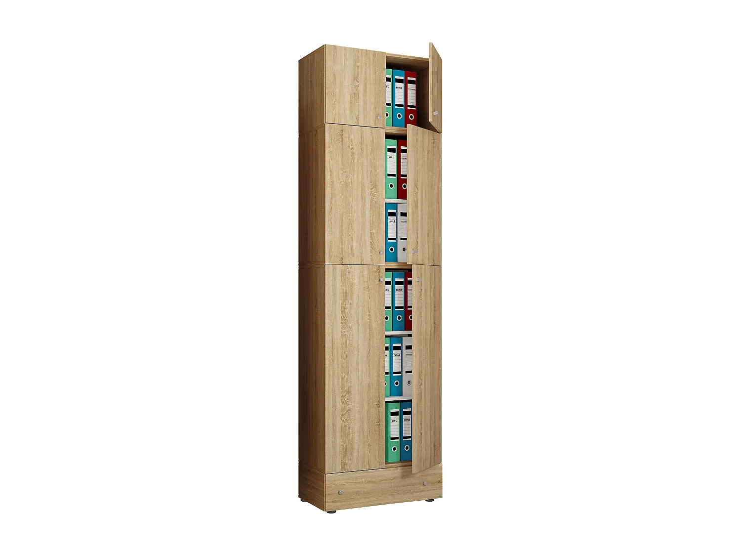 Office cabinet Lona Sonoma Oak H. 240 x W. 70 x D. 39 cm
