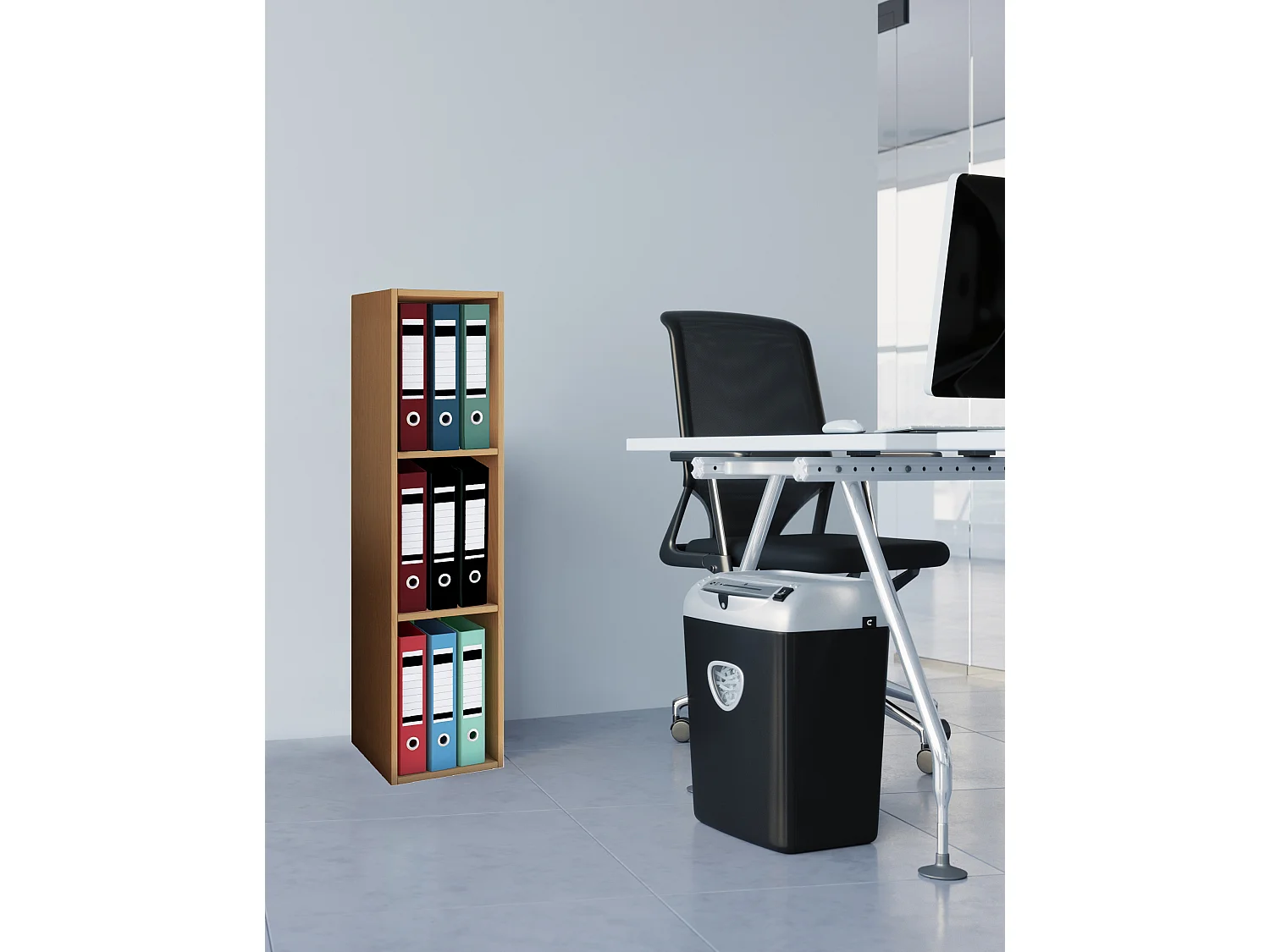 Holz Büro Regal Bücher Ordner Aktenregal Offas 3f