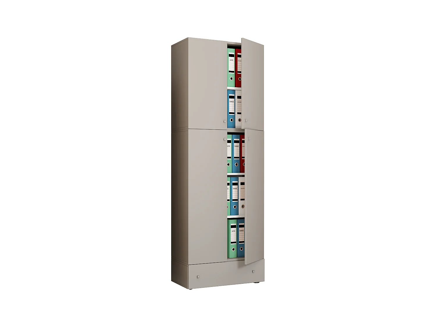 Office cabinet Lona Gray H. 200 x W. 70 x D. 39 cm