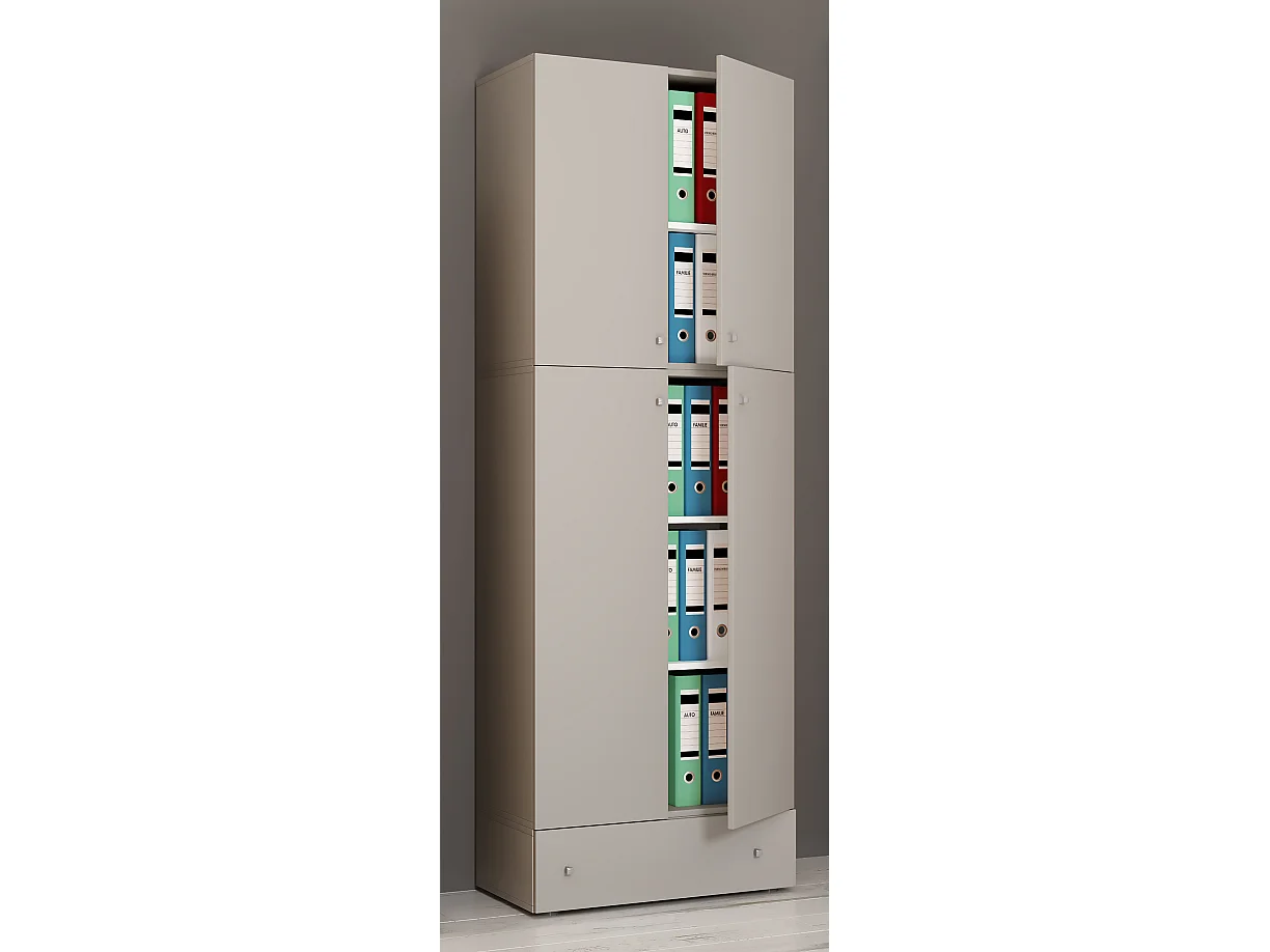 Office cabinet Lona Gray H. 200 x W. 70 x D. 39 cm