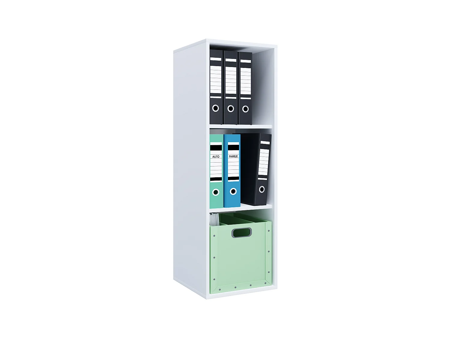 Office Shelf & Bookcase Lona White H. 110 x W. 35 x D. 37 cm