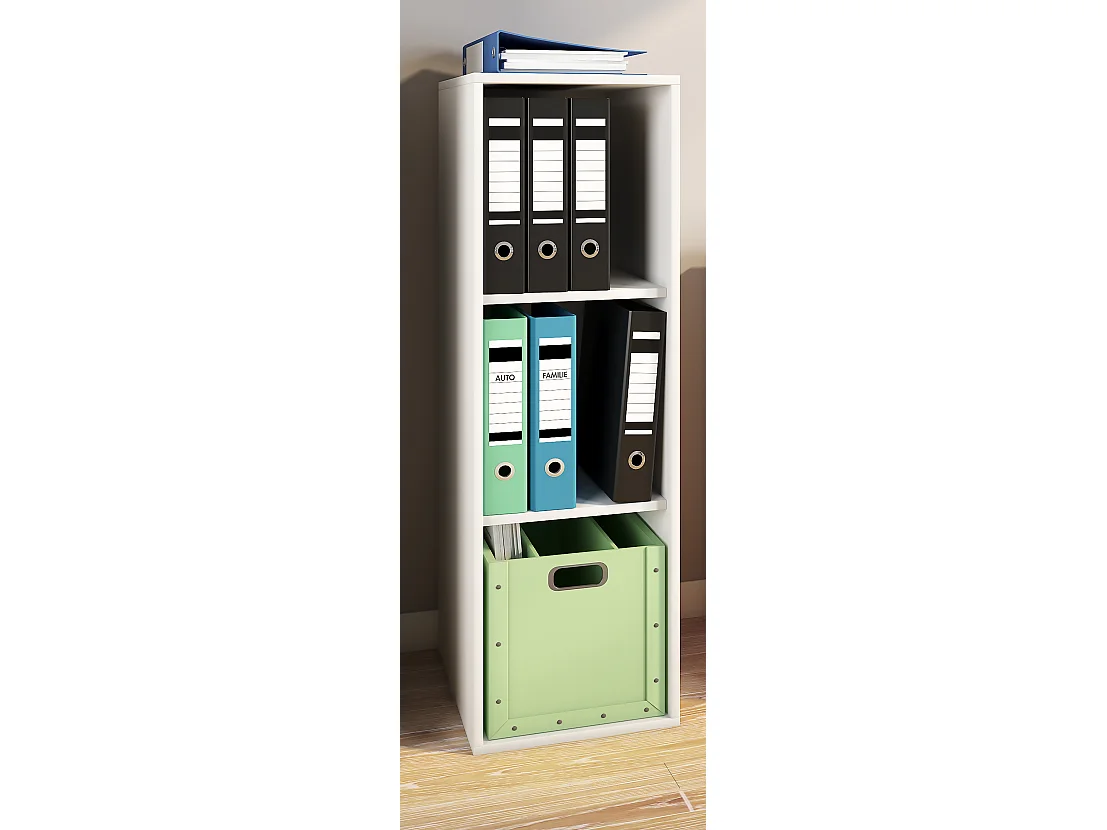 Office Shelf & Bookcase Lona White H. 110 x W. 35 x D. 37 cm