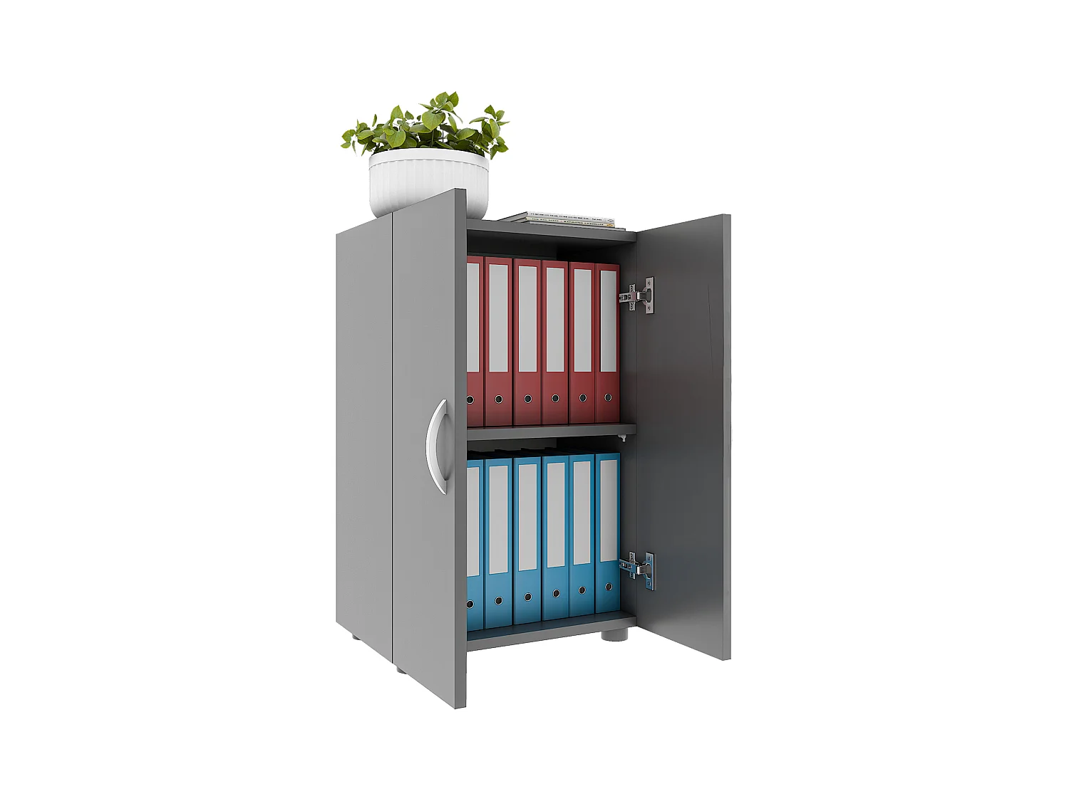 Office cabinet Ulas Anthracite H. 74 x W. 49 x D. 34 cm