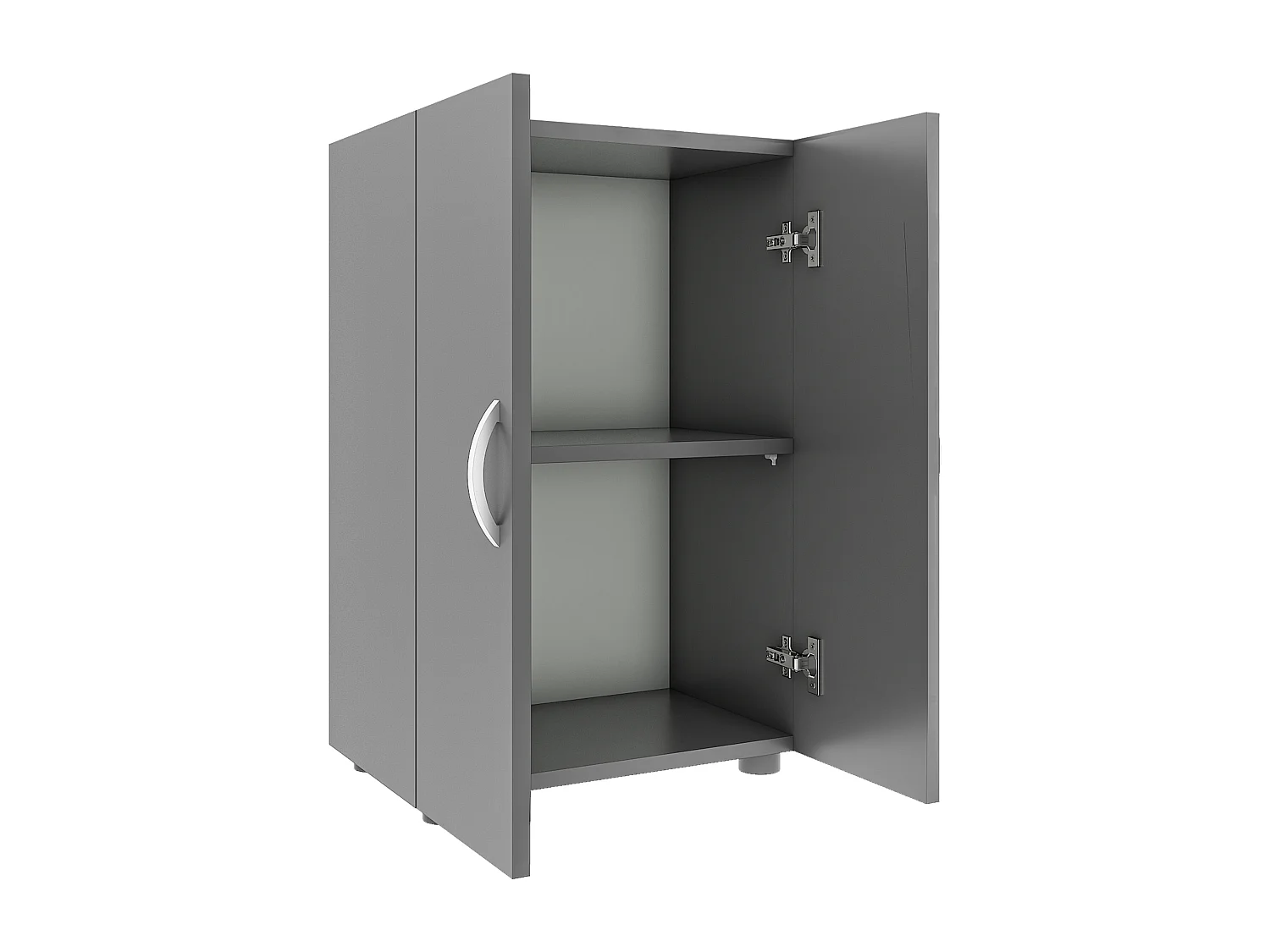 Office cabinet Ulas Anthracite H. 74 x W. 49 x D. 34 cm