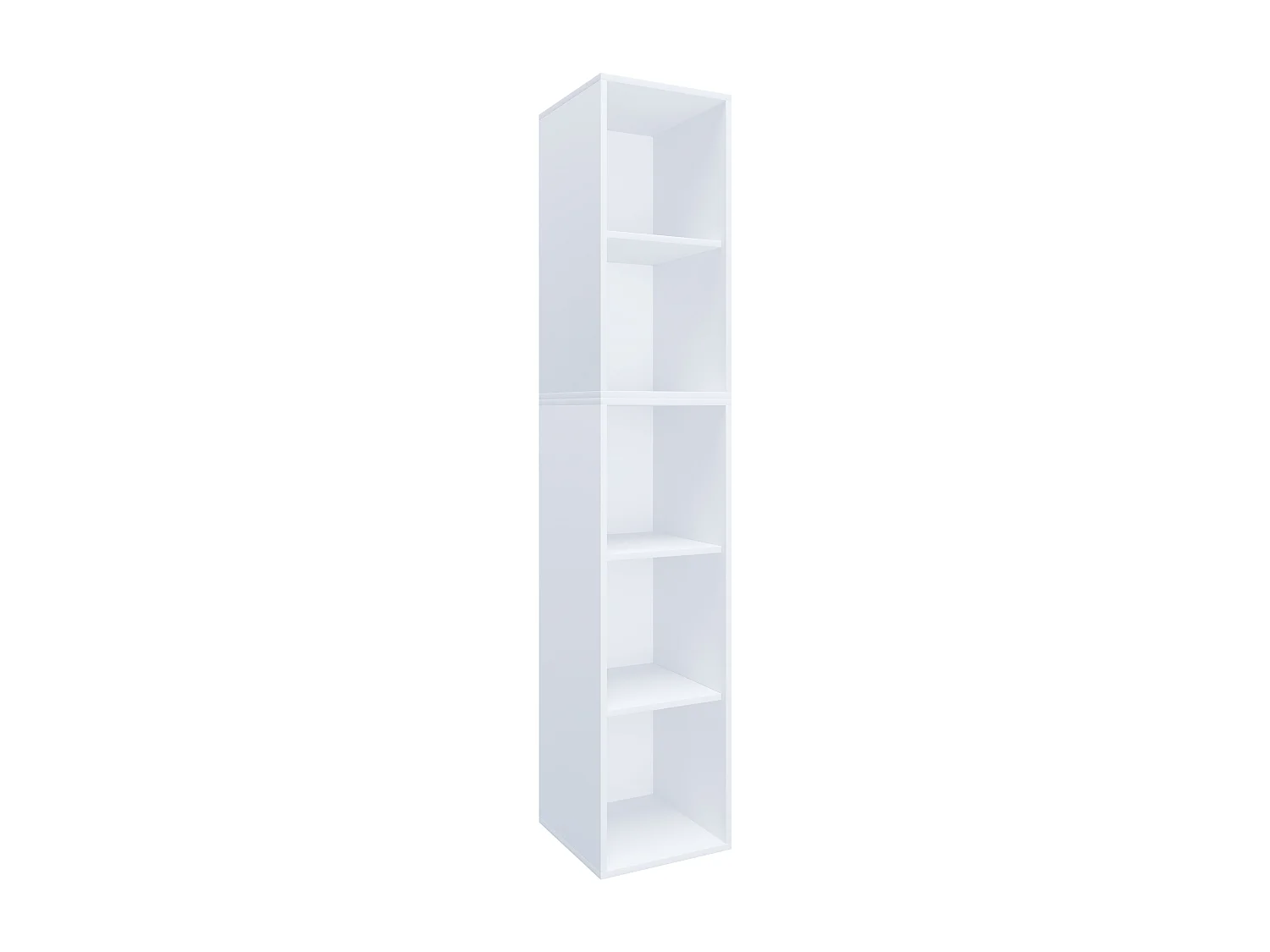 Office Shelf & Bookcase Lona White H. 183 x W. 35 x D. 37 cm