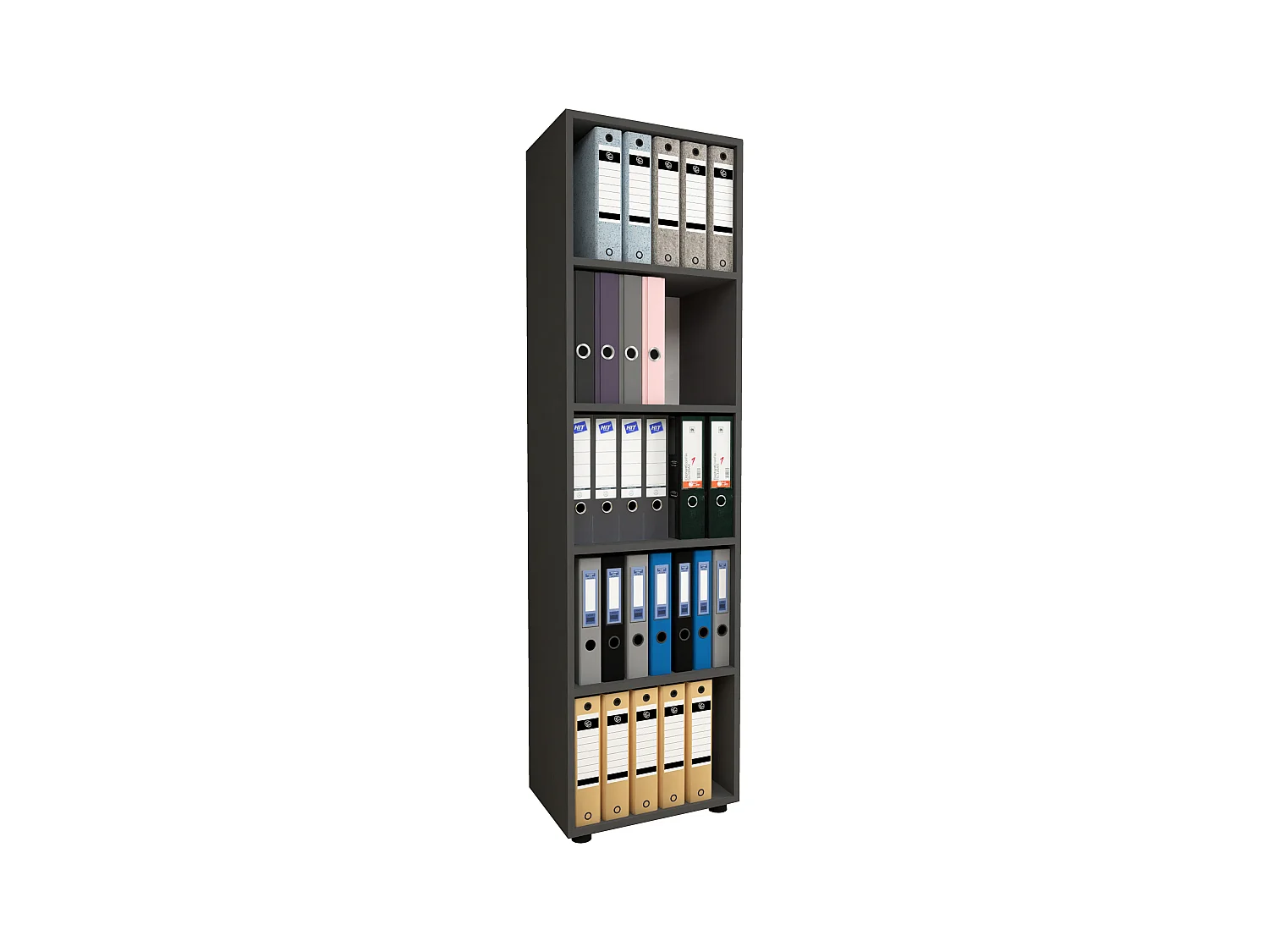 Office Shelf & Bookcase Ulas Anthracite H. 178 x W. 49 x D. 32 cm
