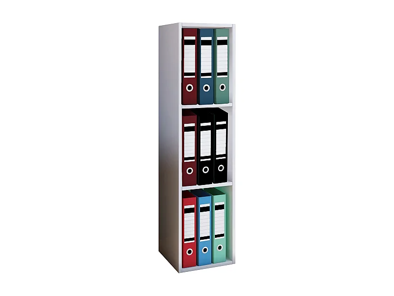Office Shelf & Bookcase Offas White H. 107 x W. 34 x D. 30 cm
