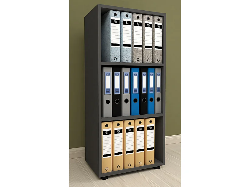 Office Shelf & Bookcase Ulas Anthracite H. 108 x W. 49 x D. 32 cm