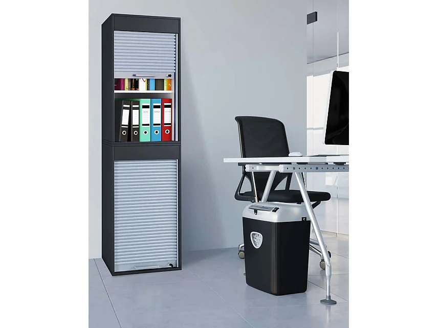 Holz Büroschrank Aktenschrank Rollladen Aktos XL