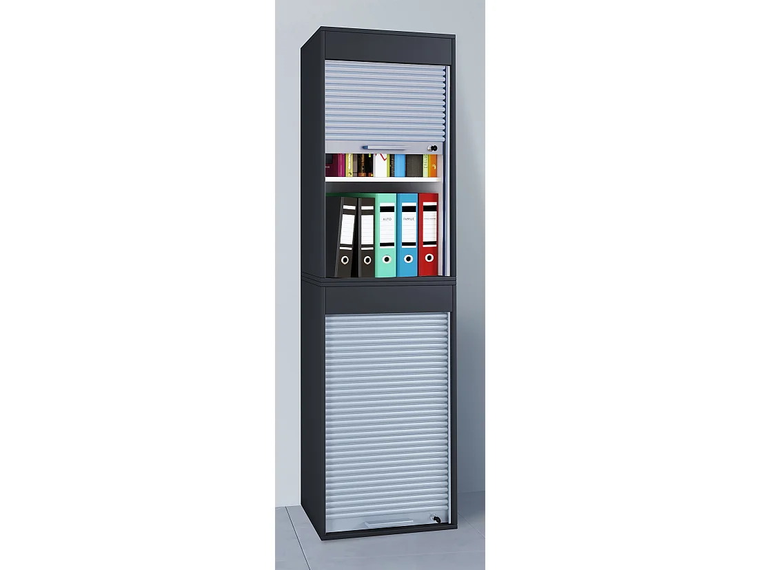 Holz Büroschrank Aktenschrank Rollladen Aktos XL