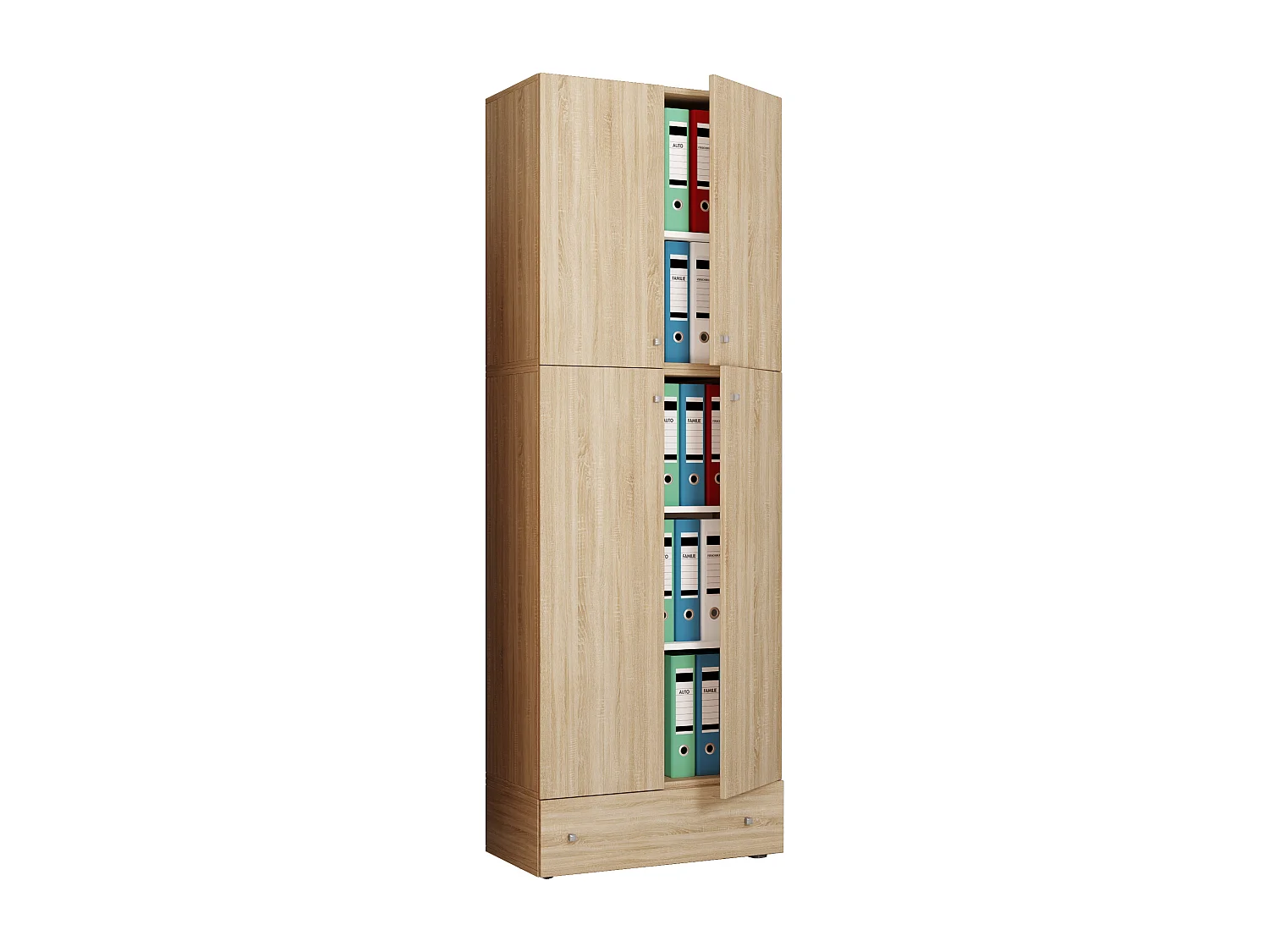 Office cabinet Lona Sonoma Oak H. 200 x W. 70 x D. 39 cm