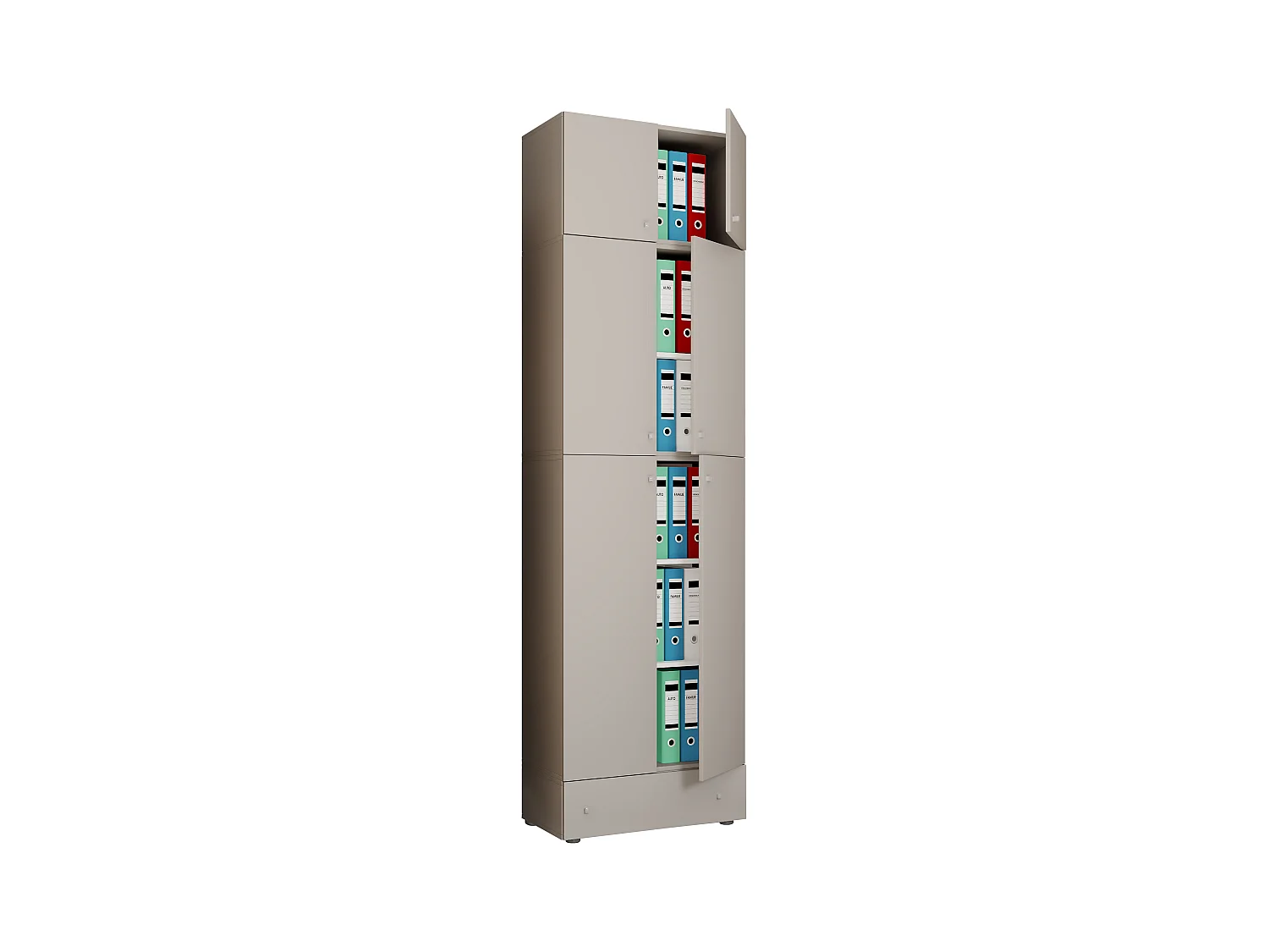 Office cabinet Lona Gray H. 240 x W. 70 x D. 39 cm