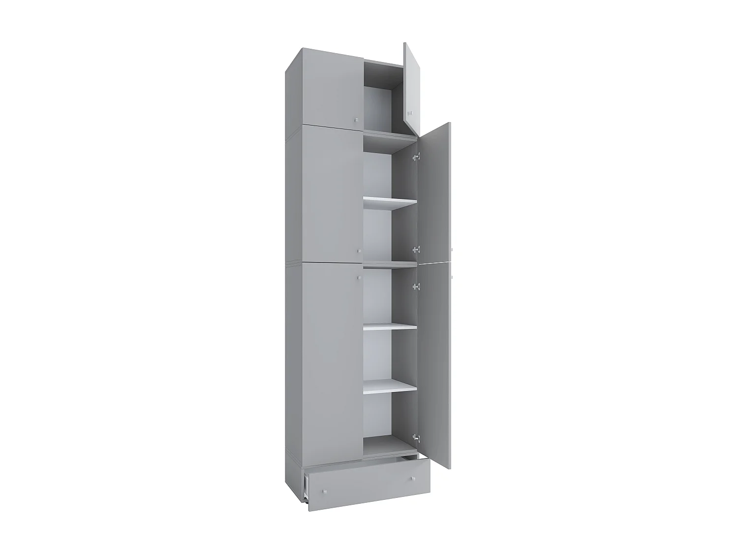 Office cabinet Lona Gray H. 240 x W. 70 x D. 39 cm