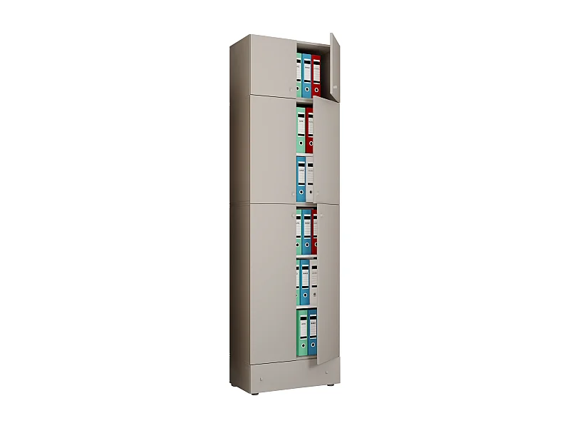 Office cabinet Lona Gray H. 240 x W. 70 x D. 39 cm