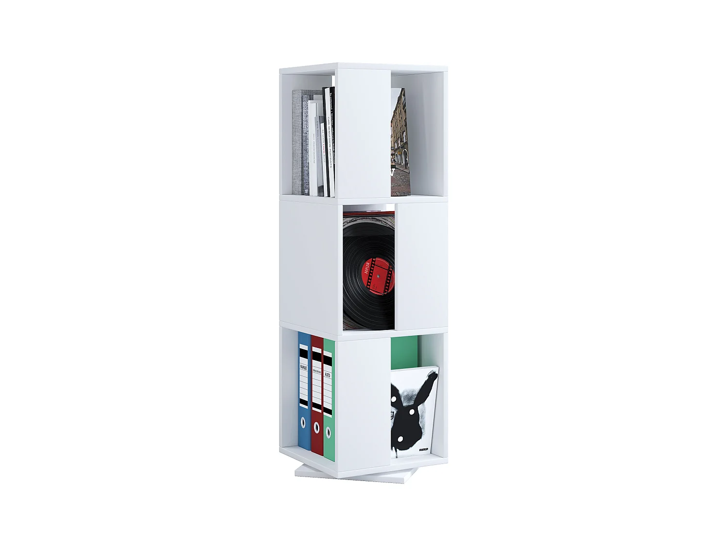 Office Shelf & Bookcase Stifta White H. 109 x W. 34 x D. 34 cm