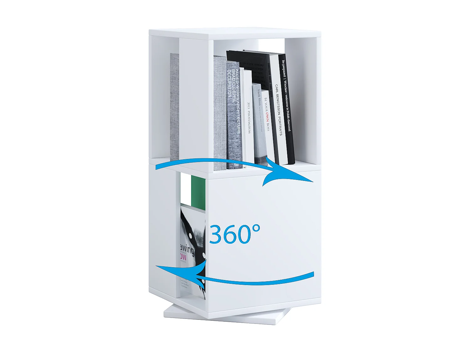 Office Shelf & Bookcase Stifta White H. 74 x W. 34 x D. 34 cm