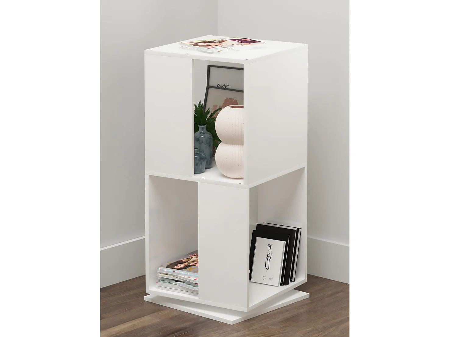 Office Shelf & Bookcase Stifta White H. 74 x W. 34 x D. 34 cm