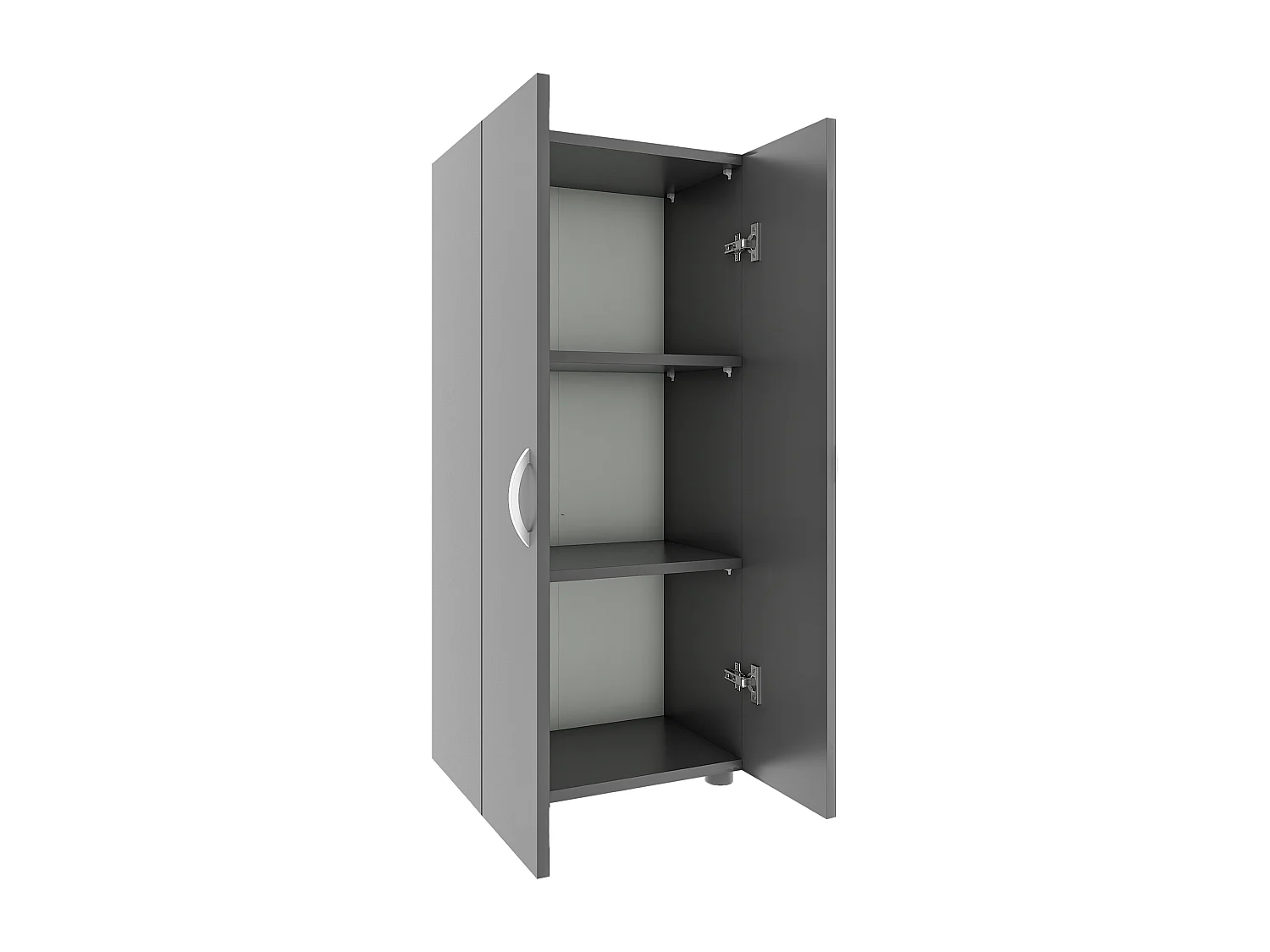 Office cabinet Ulas Anthracite H. 108 x W. 49 x D. 34 cm