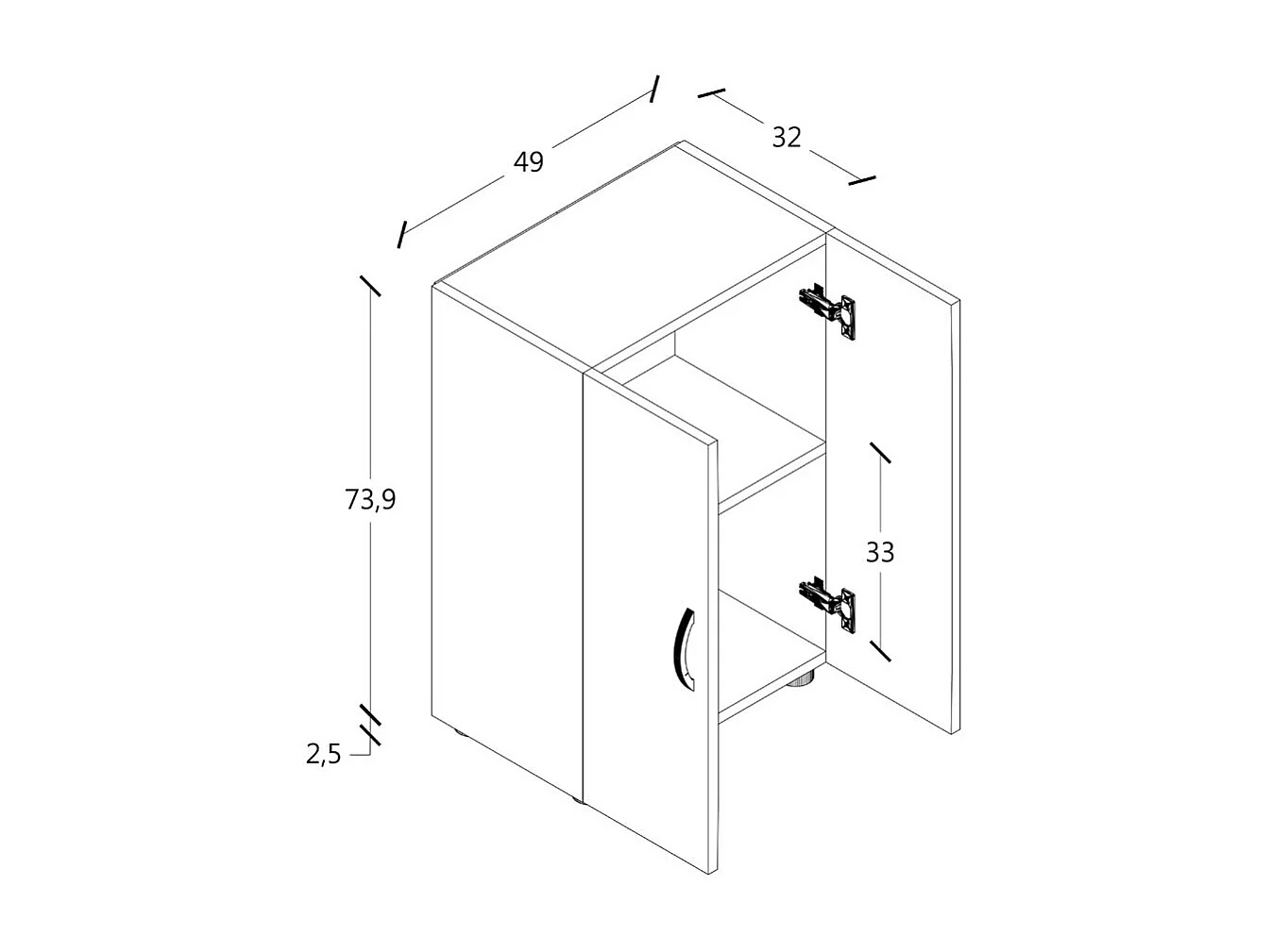 File cabinet Ulas 2 volte