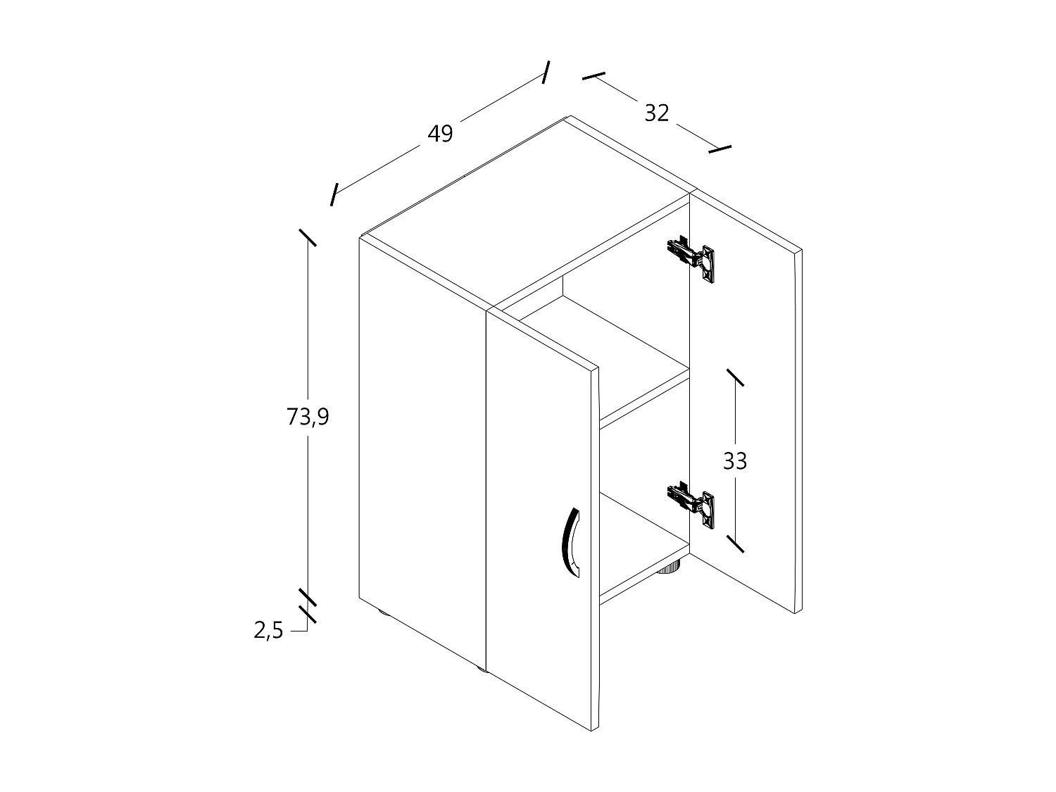 File cabinet Ulas 2 volte
