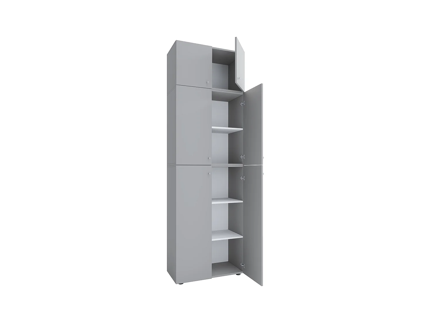 Office cabinet Lona Gray H. 223 x W. 70 x D. 39 cm