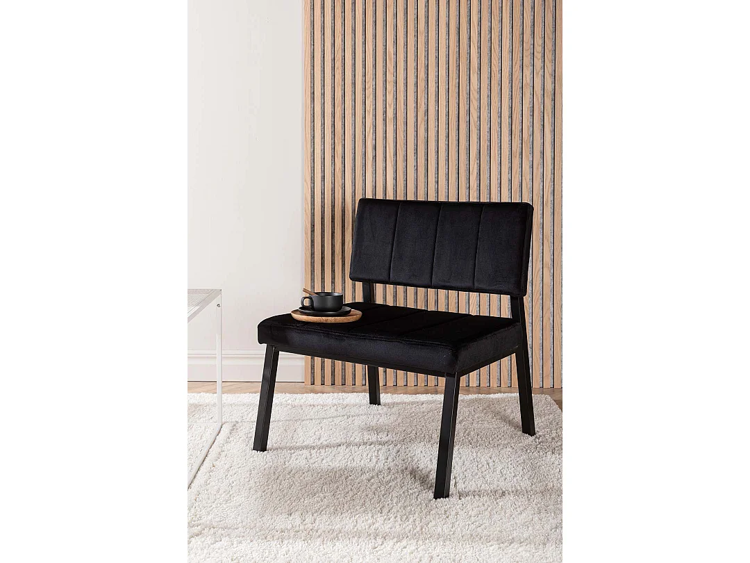 Monett fauteuil velours noir.