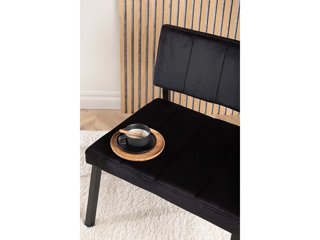 Monett fauteuil velours noir.