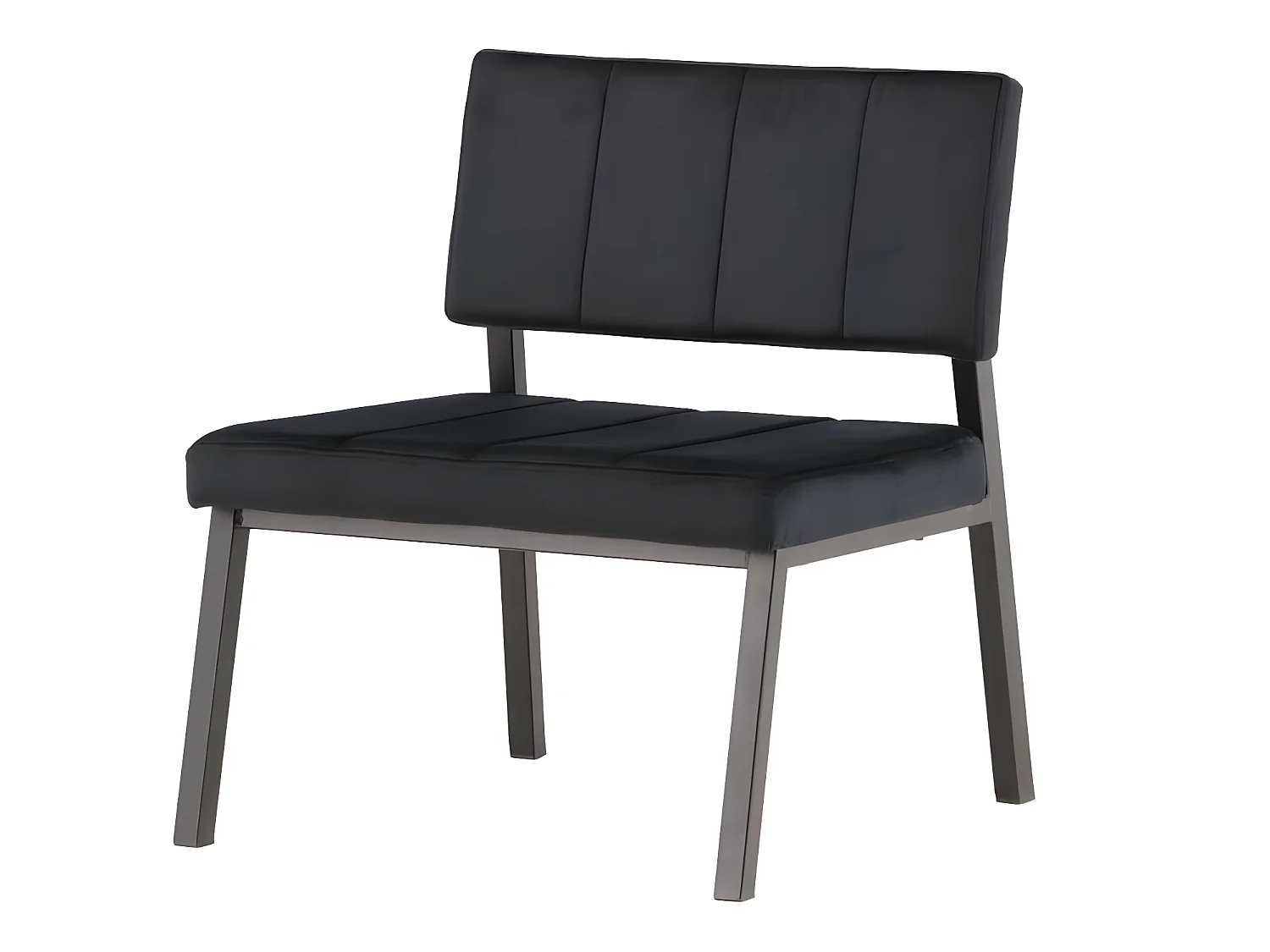 Monett fauteuil velours noir.