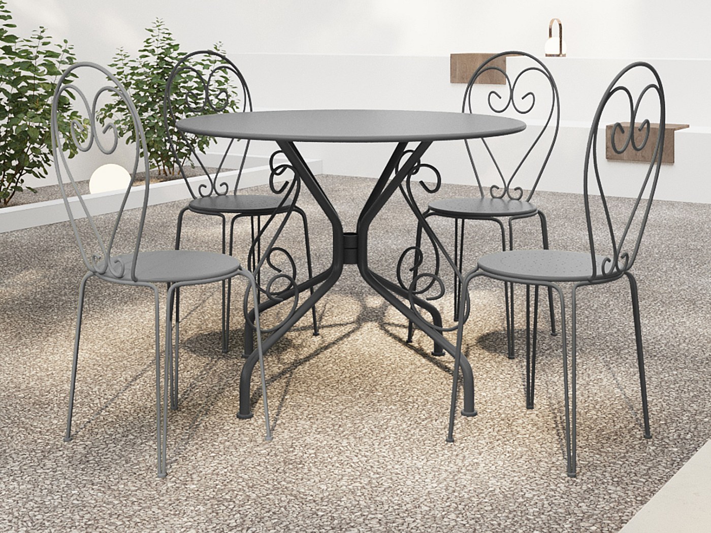Tavolo Rotondo per Esterno di Design in Metallo Made in Italy