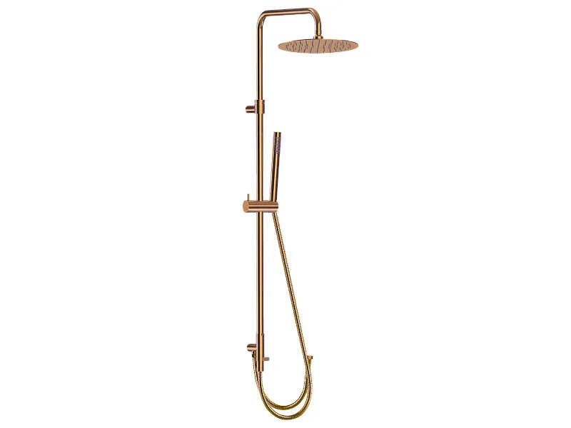 Luisa II Duschsäule ohne Mischbatterie gebürstetes Kupfer Essebagno