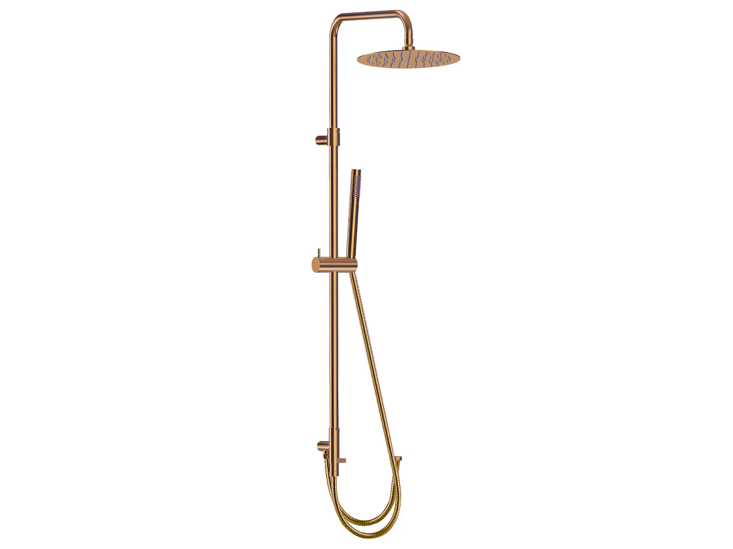 Luisa II columna de ducha sin mezclador cobre cepillado Essebagno