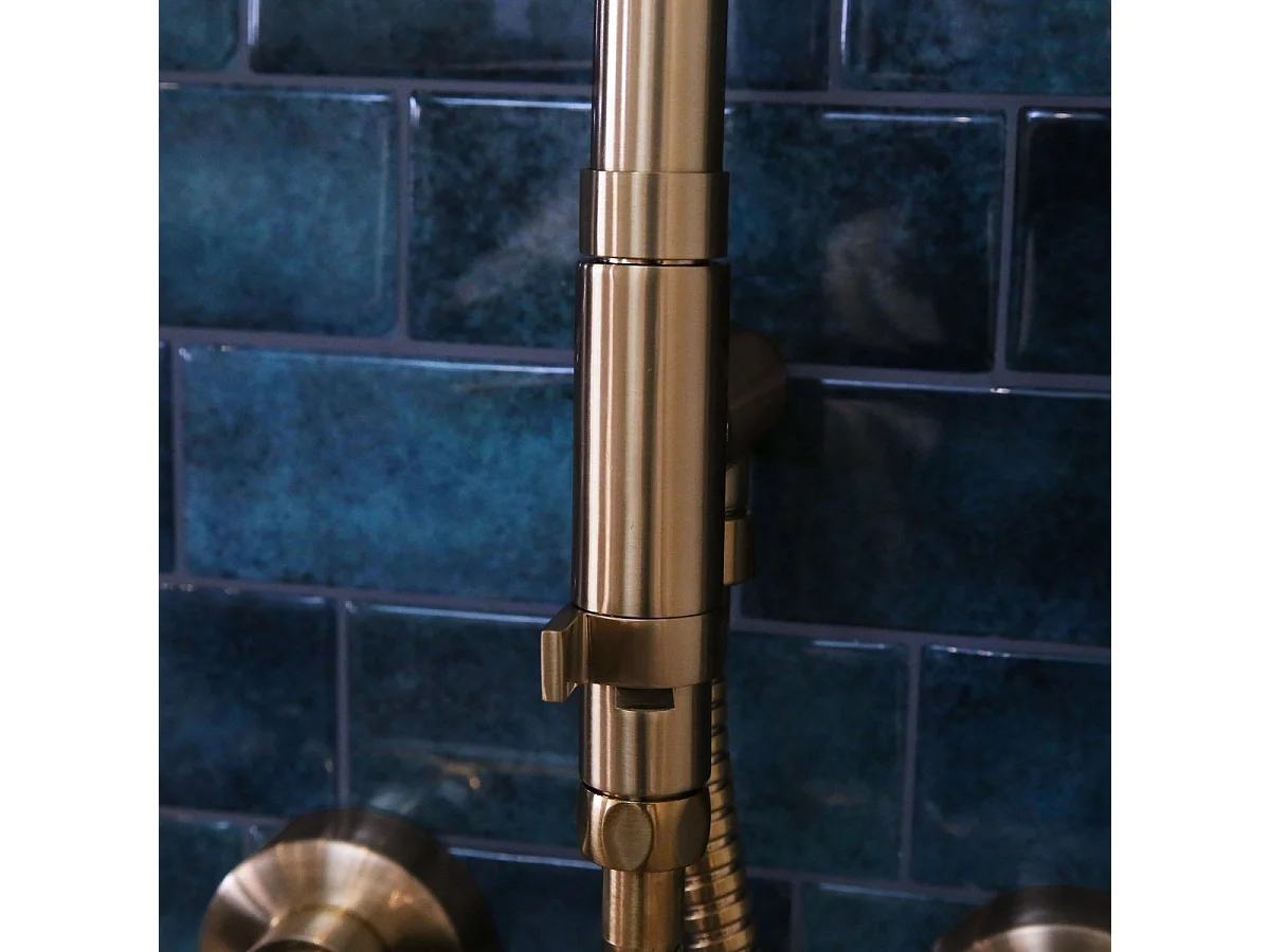 Luisa II colonna doccia senza miscelatore rame spazzolato Essebagno