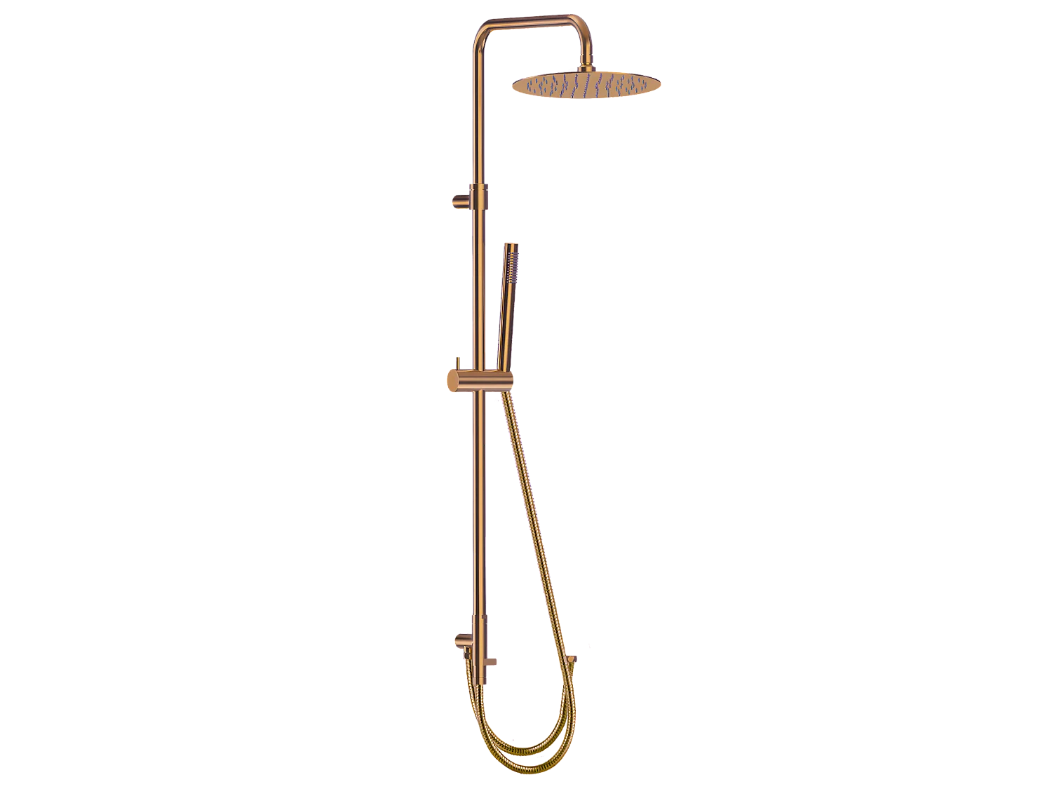 Luisa II columna de ducha sin mezclador cobre cepillado Essebagno