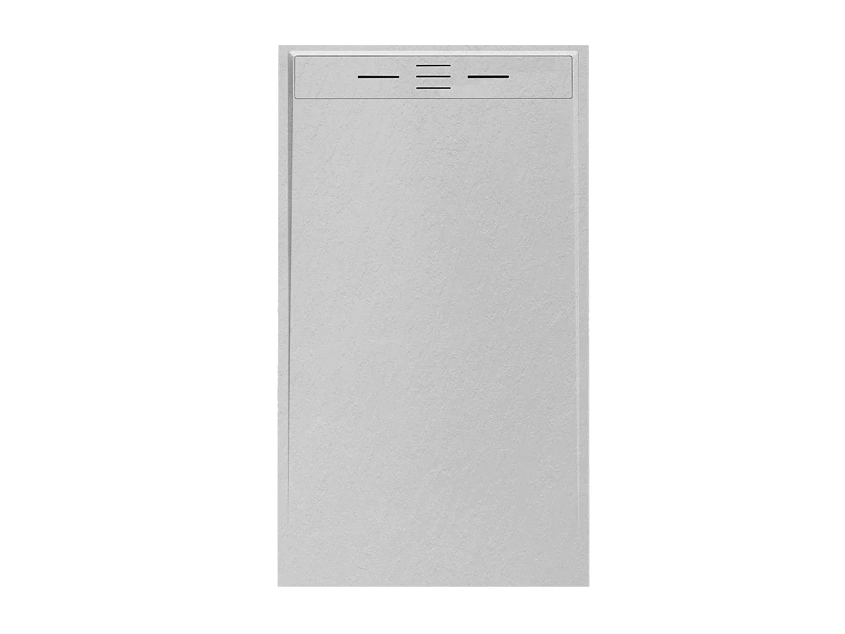 Receveur Résine 120 x 80 Façon Ardoise Blanc - Essebagno