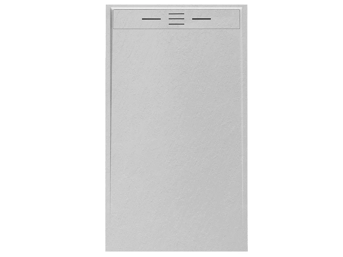 Receveur Résine 120 x 80 Façon Ardoise Blanc - Essebagno