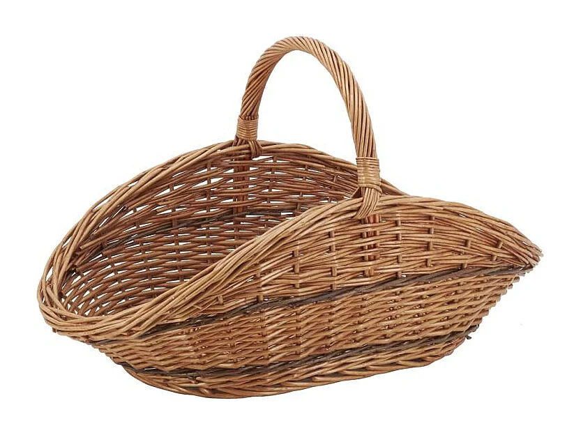 Panier à bûches en osier buff