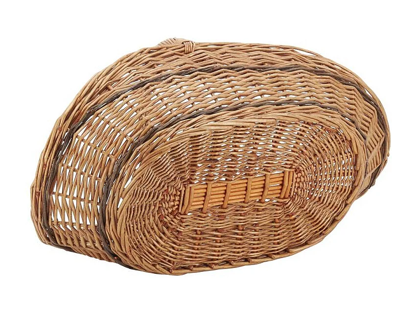 Panier à bûches en osier buff