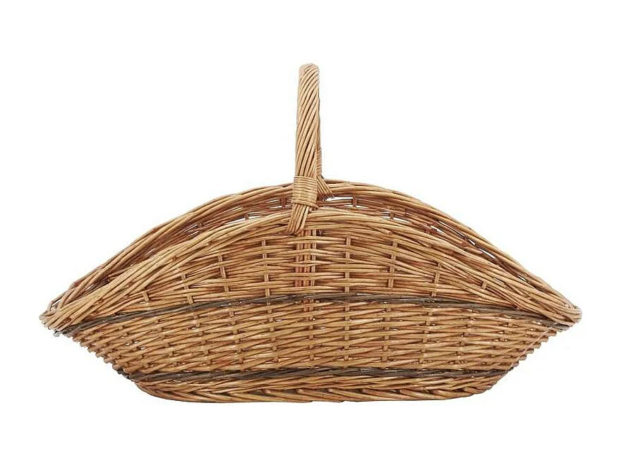 Panier à bûches en osier buff