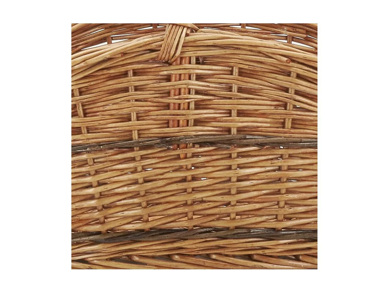 Panier à bûches en osier buff