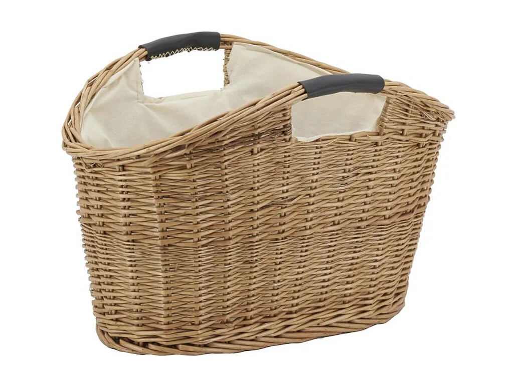 Porte-revues en osier et coton