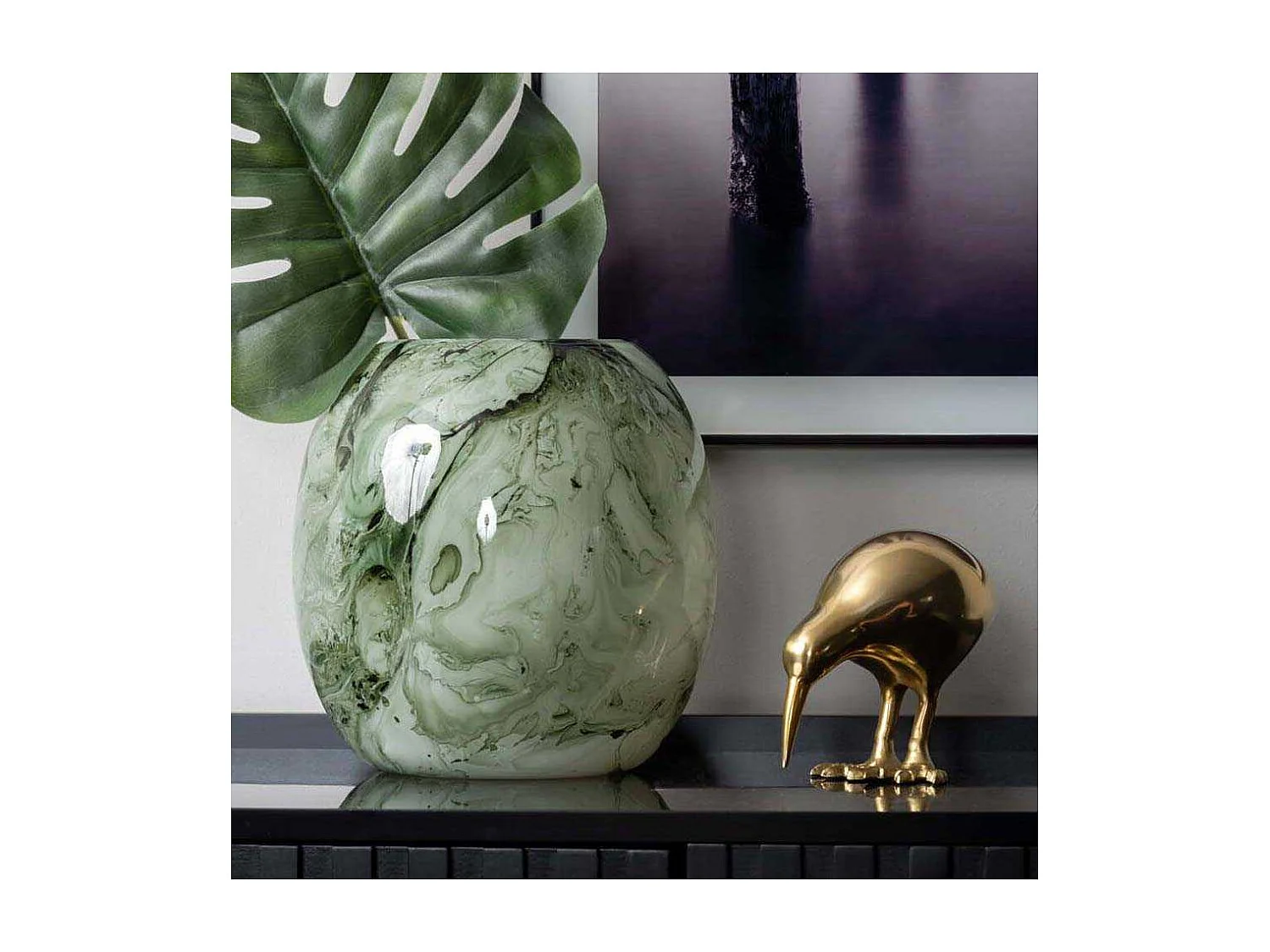 Statuette Kiwi en aluminium