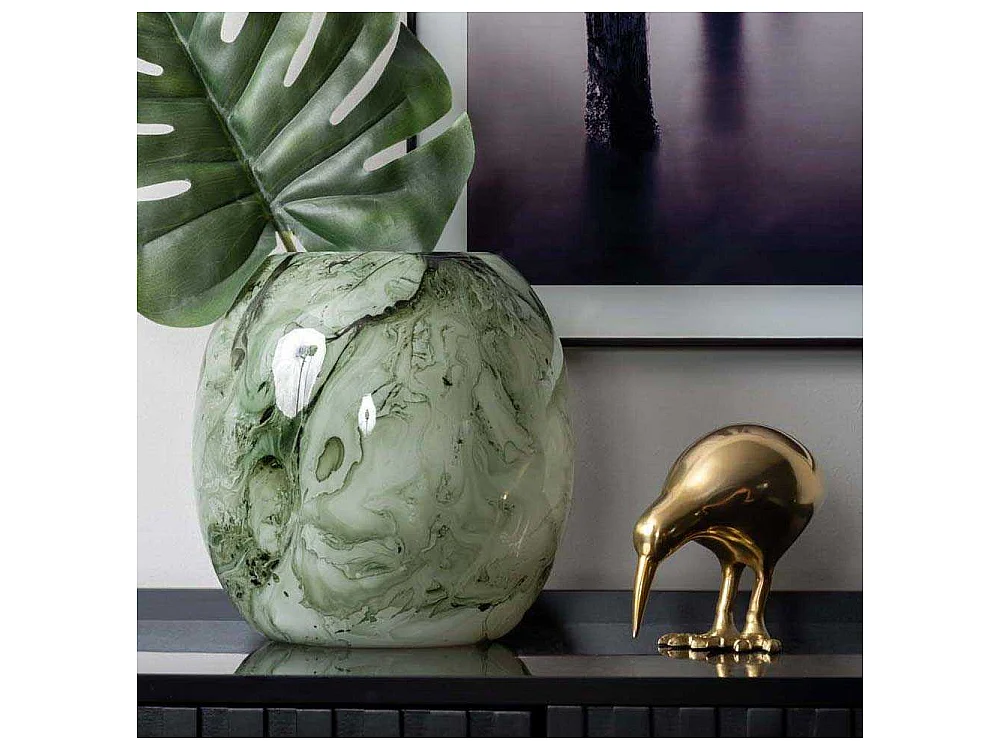 Statuette Kiwi en aluminium Doré