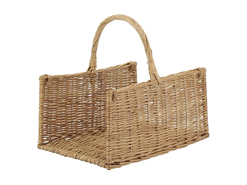 Panier porte-bûches en osier