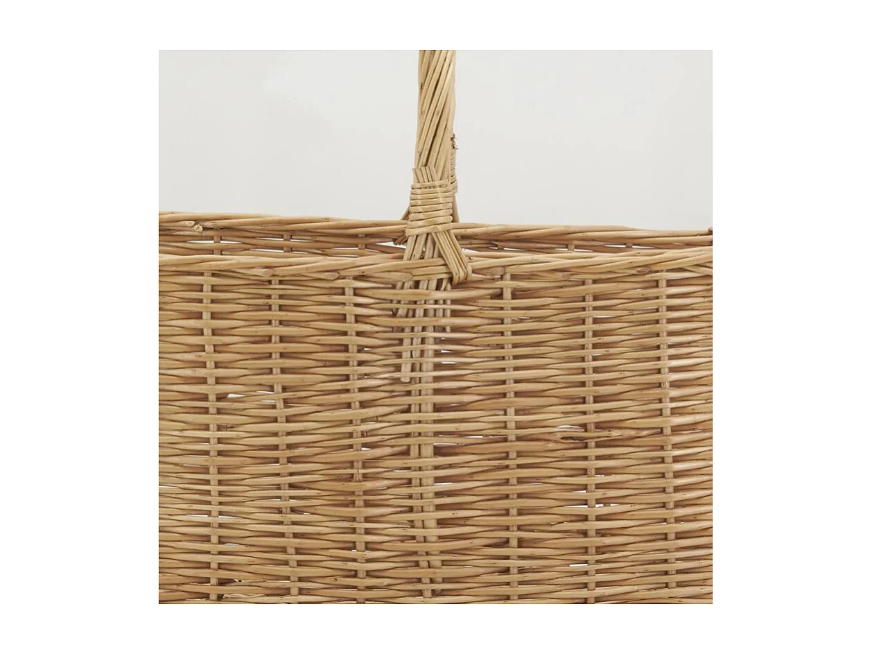 Panier porte-bûches en osier