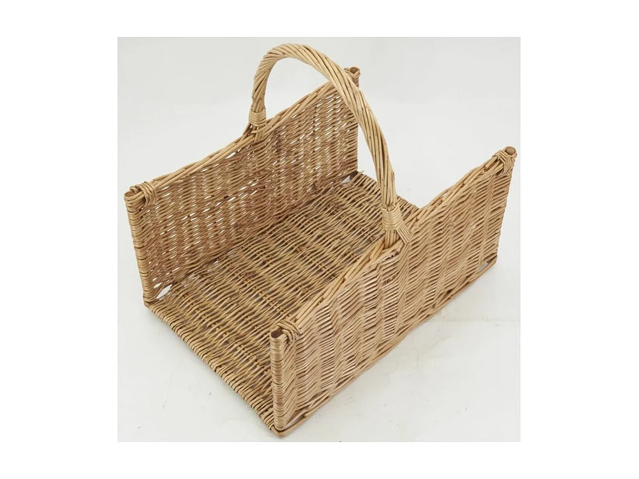 Panier porte-bûches en osier